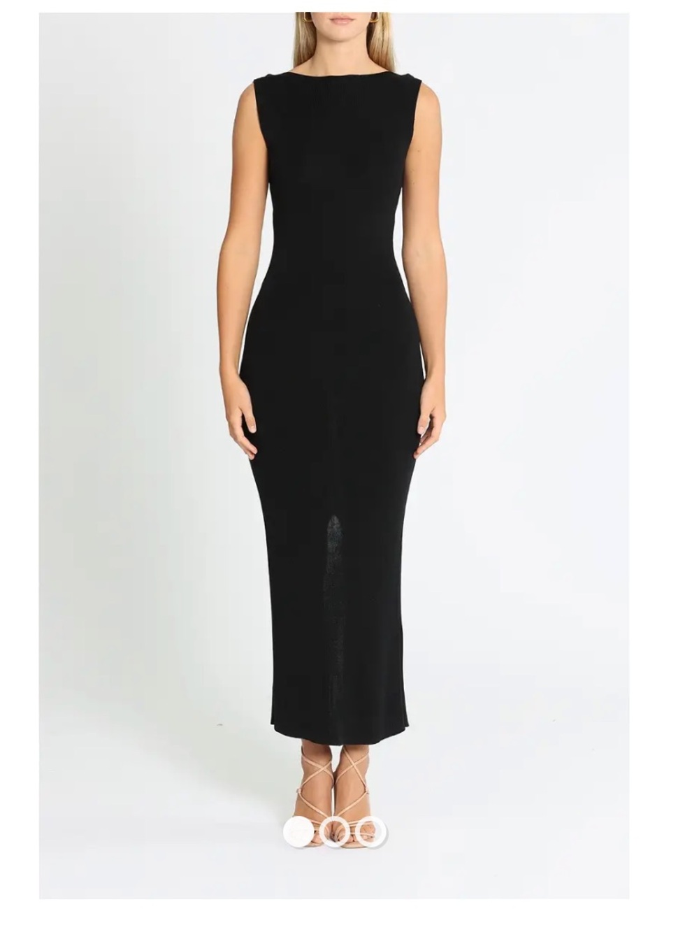 St. Agni the row Black Sleeveless Knit Midi Dress - Picture 1 of 4